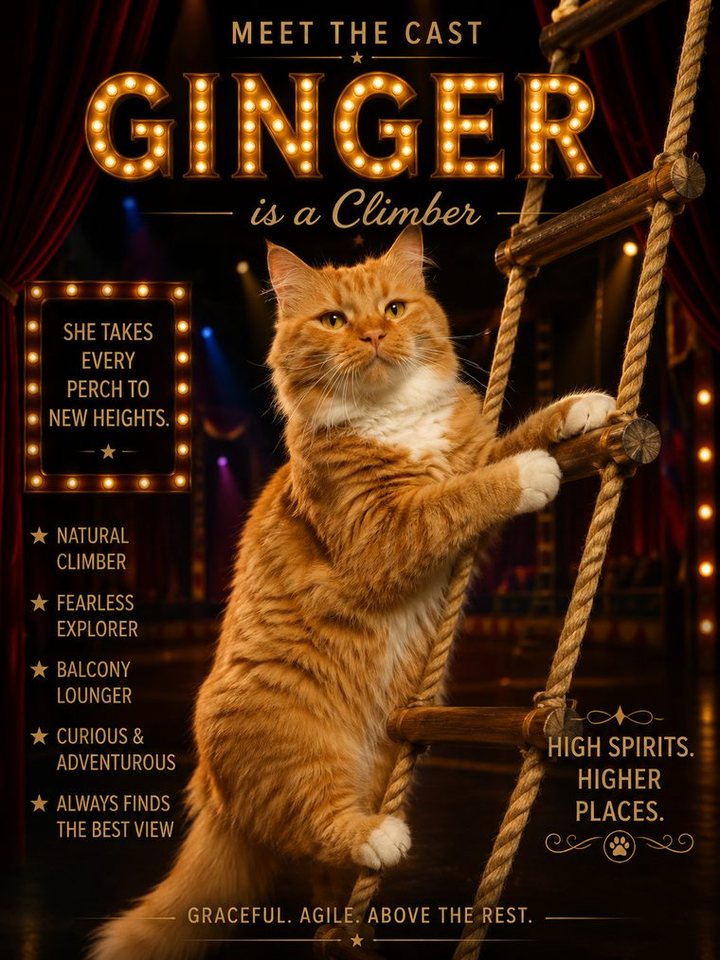 Ginger the climber
