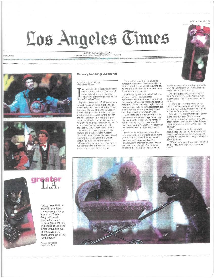 Los Angeles Times — Pussyfooting Around